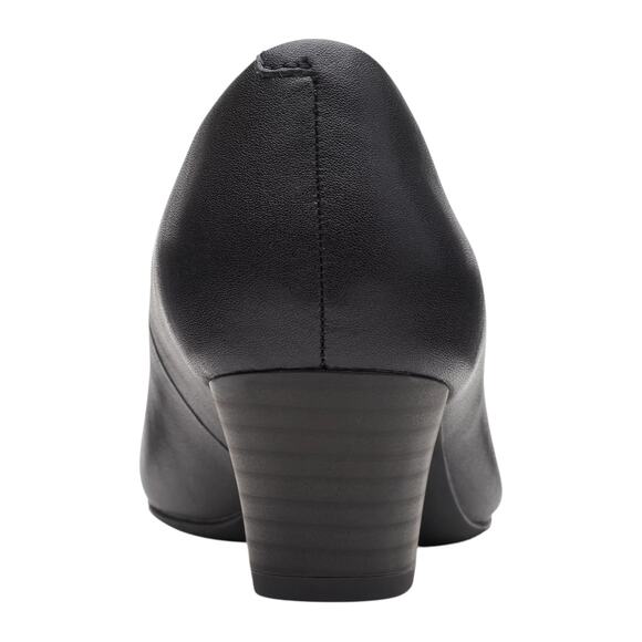 Clarks Women's Teresa Step Leather Block Heel Comfort Pumps Black Size 9 - Picture 3 of 5